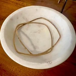 Handmade gold bangles from Chelsea Market in NYC!